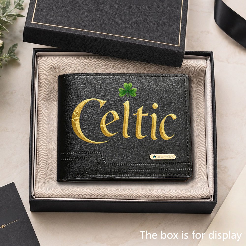 TEMU Business Celtic Clover Fashion Men's Wallet, , Foldable Large Capacity Multi-card Holder, Good Texture For , All-match Daily Use, Ideal Gift For