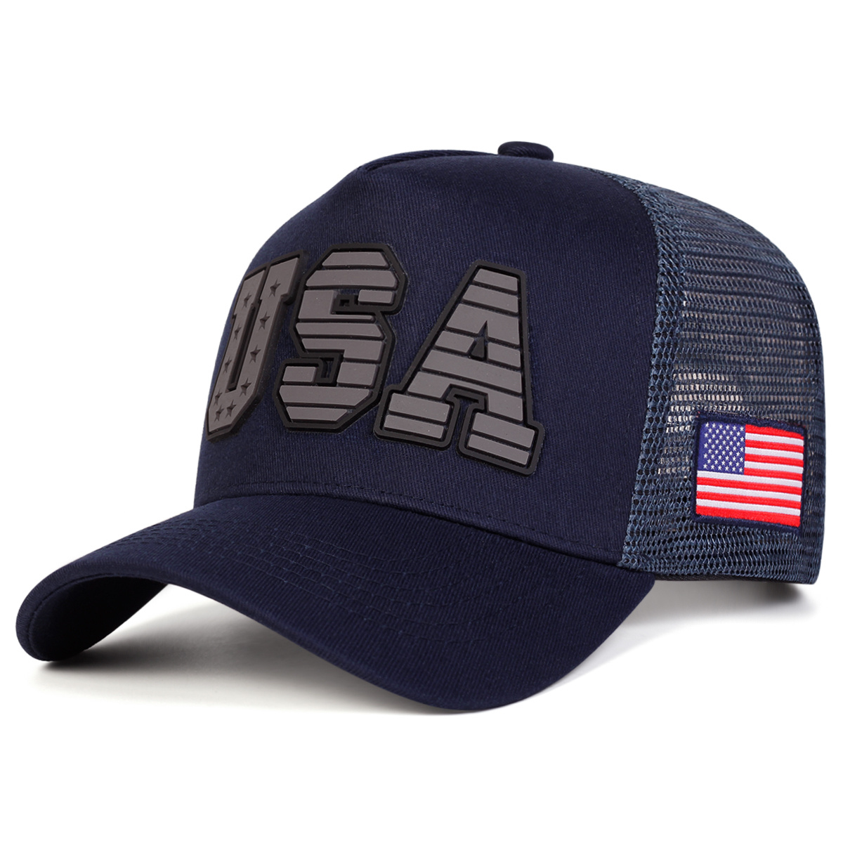 TEMU 1 Men's Usa Mesh Baseball , Adjustable Casual Hat For Spring, Summer Travel, Beach Parties