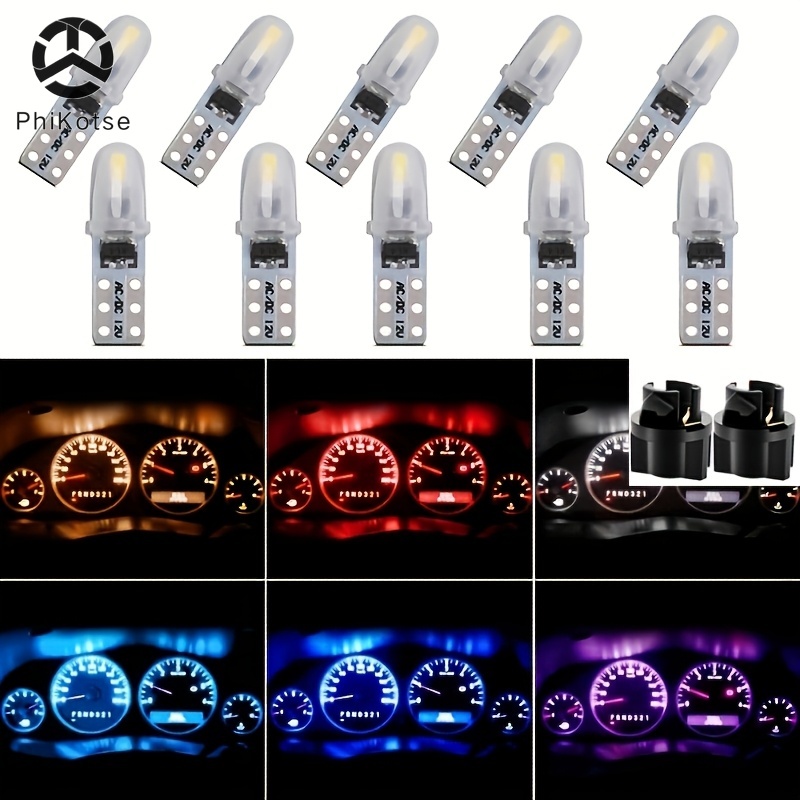 Kit 10 Bombillas LED T5 SMD Para Tablero De Coche: Ilumina Tu Salpicadero Con Estilo Y Claridad