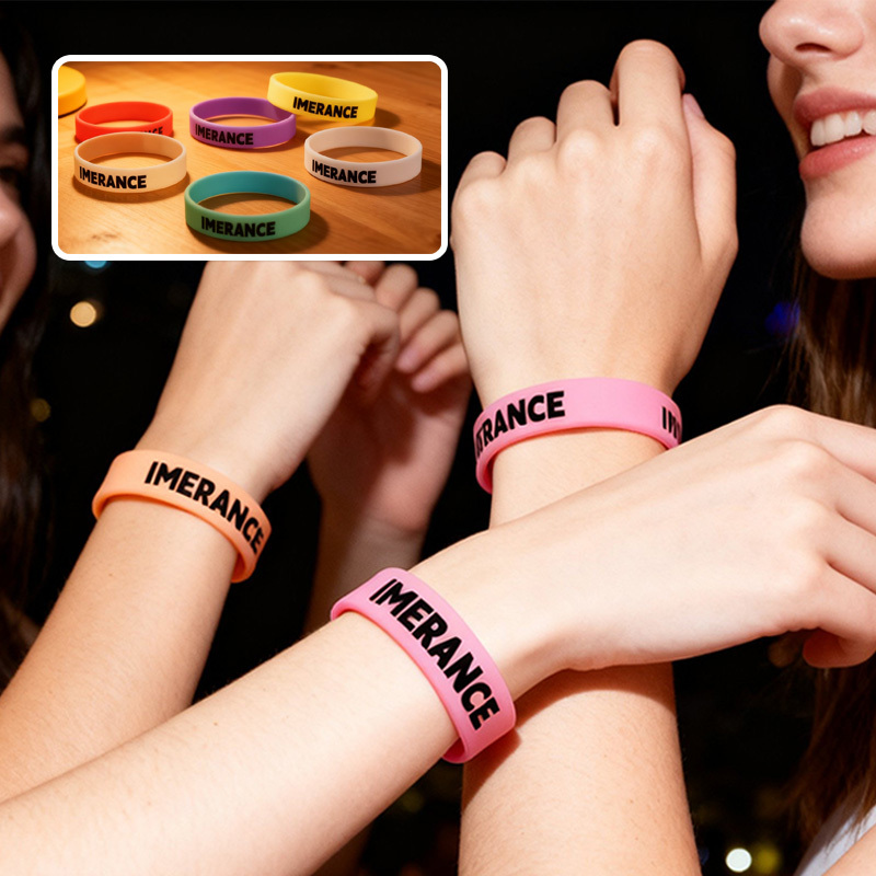 75pc Glow-in-the-Dark Silicone Wristbands, Customisable