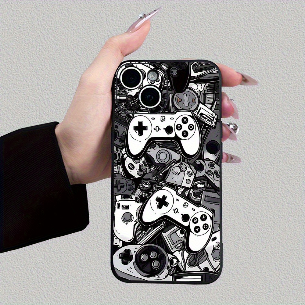 TEMU Phone Case: Creative Game-themed Graffiti Pattern Phone Case, Suitable For Iphone 16 15 14 13 12 11 Xs Xr X 7 8 Plus Pro Max - Creative And