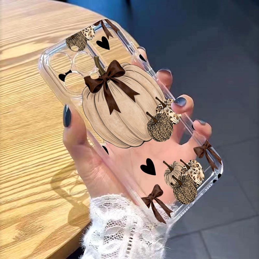 TEMU Phone Case: Beige Pumpkins & Tpu Phone Case For Iphone 17 16 15 14 13 12 11 Pro Slim Shockproof Lens Protective Cover