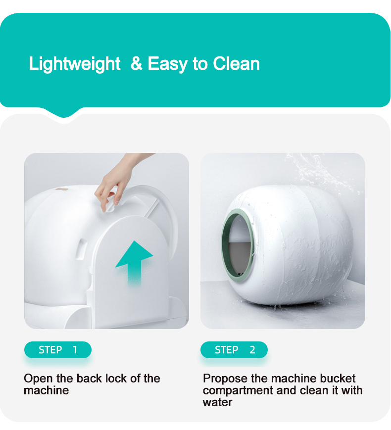 65l automatic smart cat litter box self cleaning fully enclosed cat litter box toilet litter tray english version Product details 1