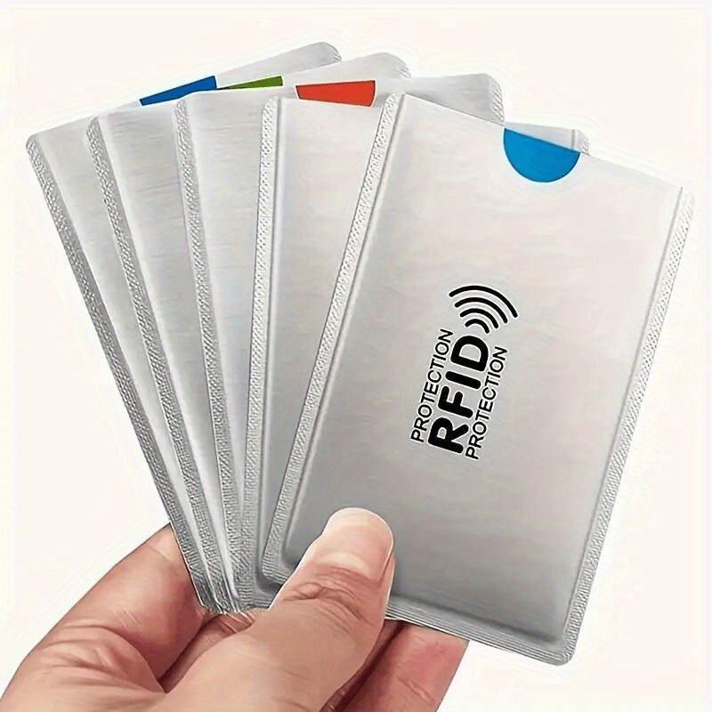 1/5/10/*/50pcs RFID Card Holder, RFID Blocking Sleeves High Quality Credit  Card Sleeves Set RFID * Card Protector * Portable Durable RFID Card Sleeves  for Women Men Wallet(Silvery)
