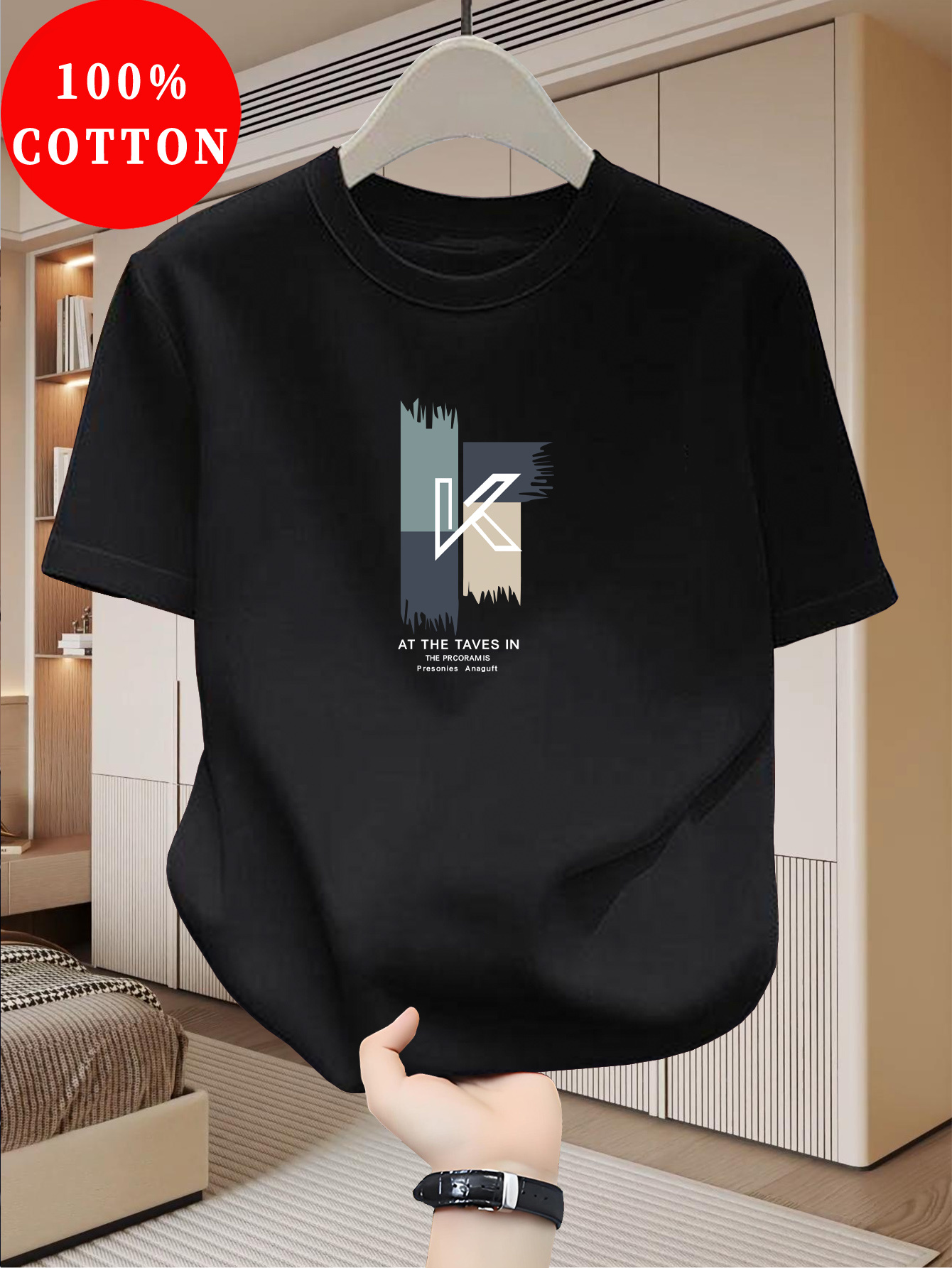 t-shirt homme 100% coton, col rond manches courtes décontracté, respirant et absorbant lhumidité pour loisirs en extérieur 0
