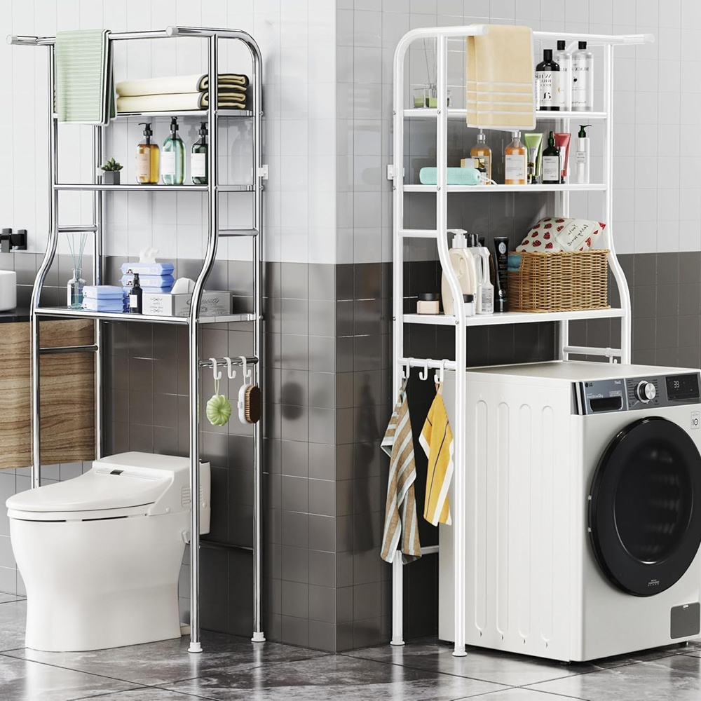 3-tier Stainless Steel Storage Rack | For Washing Machine, Dryer, And Toilet, Suitable For Most Standard-sized Appliances, Multipurpose Use, 410 Stainless Steel, By Juksun, Utility Racks
