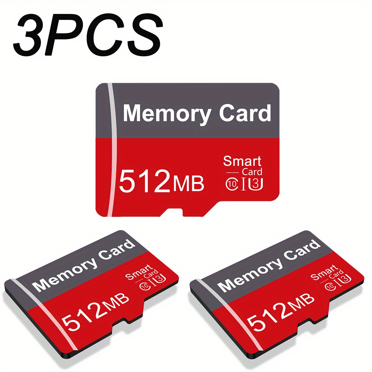 TEMU 3 pezzi TF Memory Cards - 128GB/64GB/32GB/16GB/8GB/4GB/2GB/1GB/512MB/256MB, Schede Flash Compatte ad Alte Prestazioni per Tablet, Fotocamere,