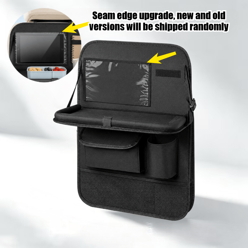 TEMU Hanging Car Backseat Organizer, Seat Back Storage Rack With Built-in Foldable Table Tray, Multi-functional Car Storage Bag, Universal Interior