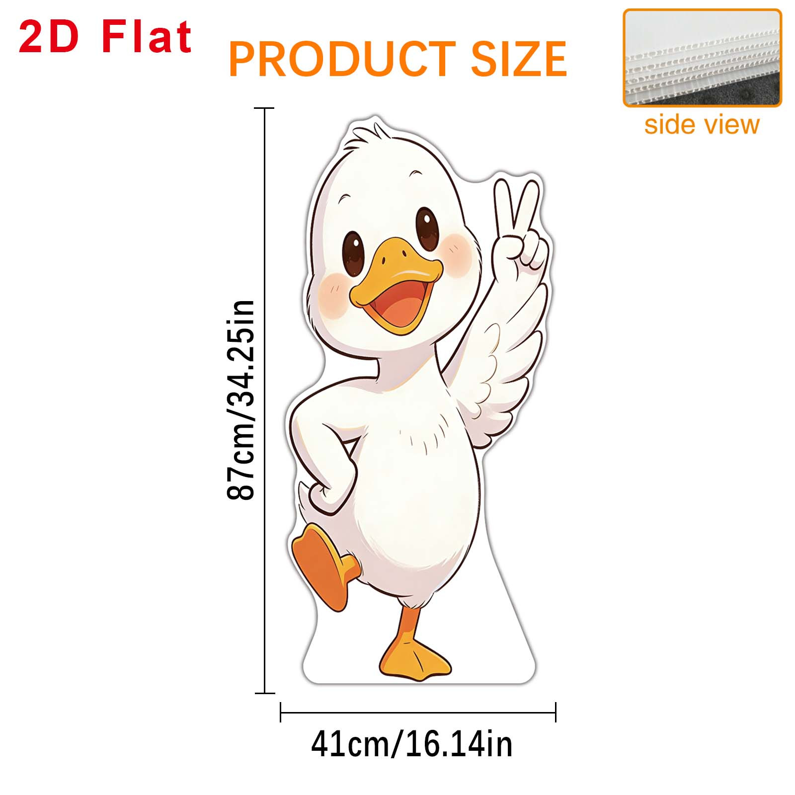 TEMU 1pc Birthday Party 2d Flat Festival Party Photo Booth Photo Props Stand Festival Celebration Decoration Sign Cute Duck Main Pattern Cardboard