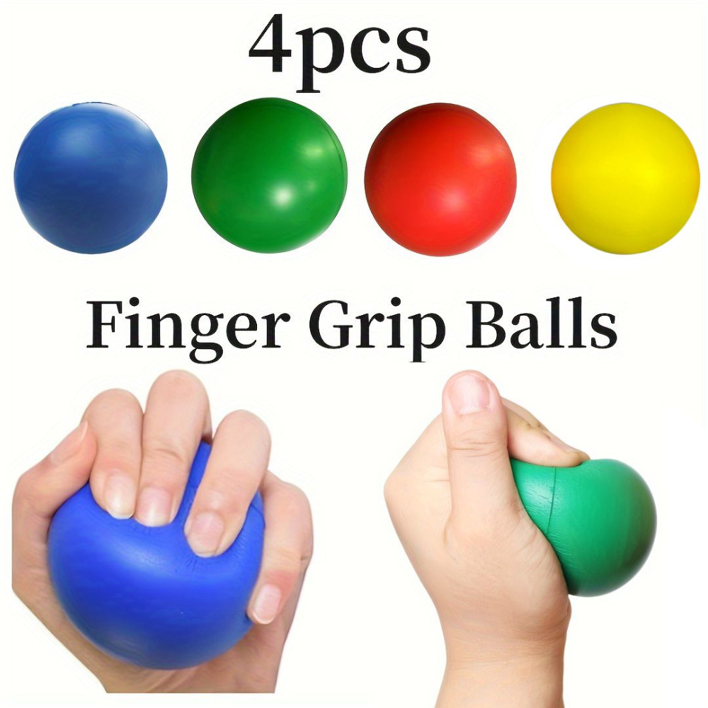 

4pcs Strengthening Balls - Assorted Colors Hand Exerciser For Improved , Relax & Muscle Enhancement, Grip