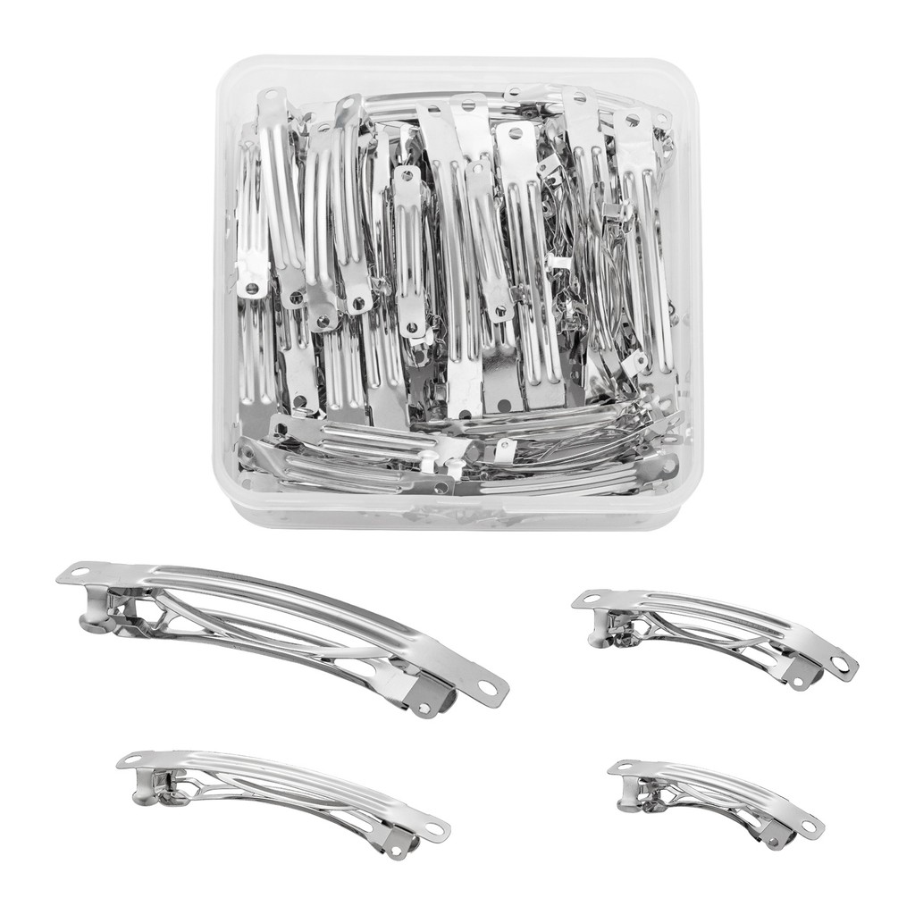TEMU 40 piezas de fornituras de pasadores de pelo de hierro de estilo , bases de pinzas de pelo francesas para accesorios de joyería para el cabello,