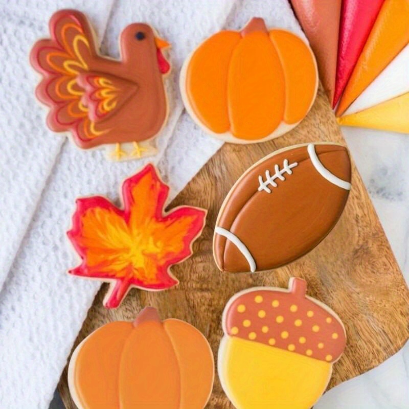 6pcs thanksgiving stainless steel cookie mold cake baking diy tool set   thanksgiving Product details 3