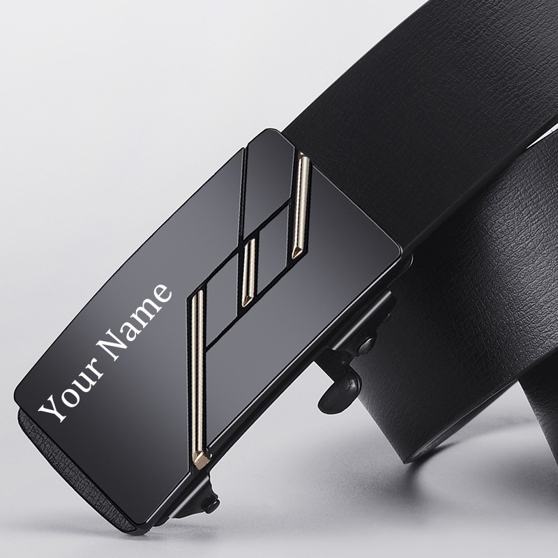 FLAGIA Customizable Men's Belt with Automatic Buckle, Personalised