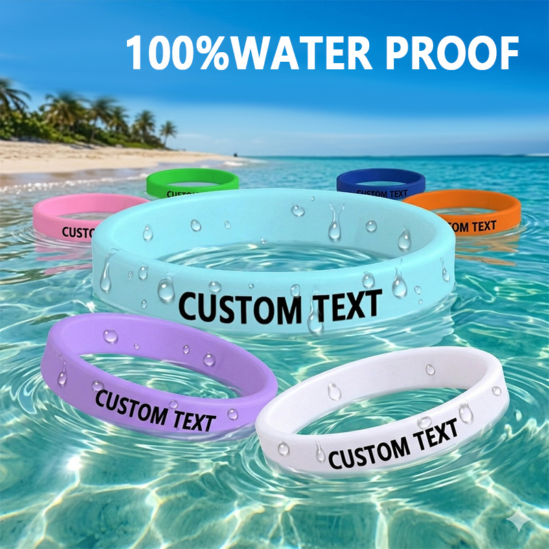 30pcs Custom Glow-In-The-Dark Silicone Bracelets, Gift for Her
