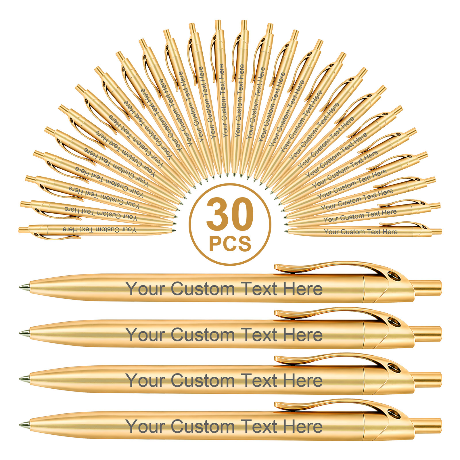 TEMU 30pcs Custom Pens Bulk, Personalized Pens With Custom Name Or Text, Promotional Pens For Business, Events, School & Gifts, Customized Writing