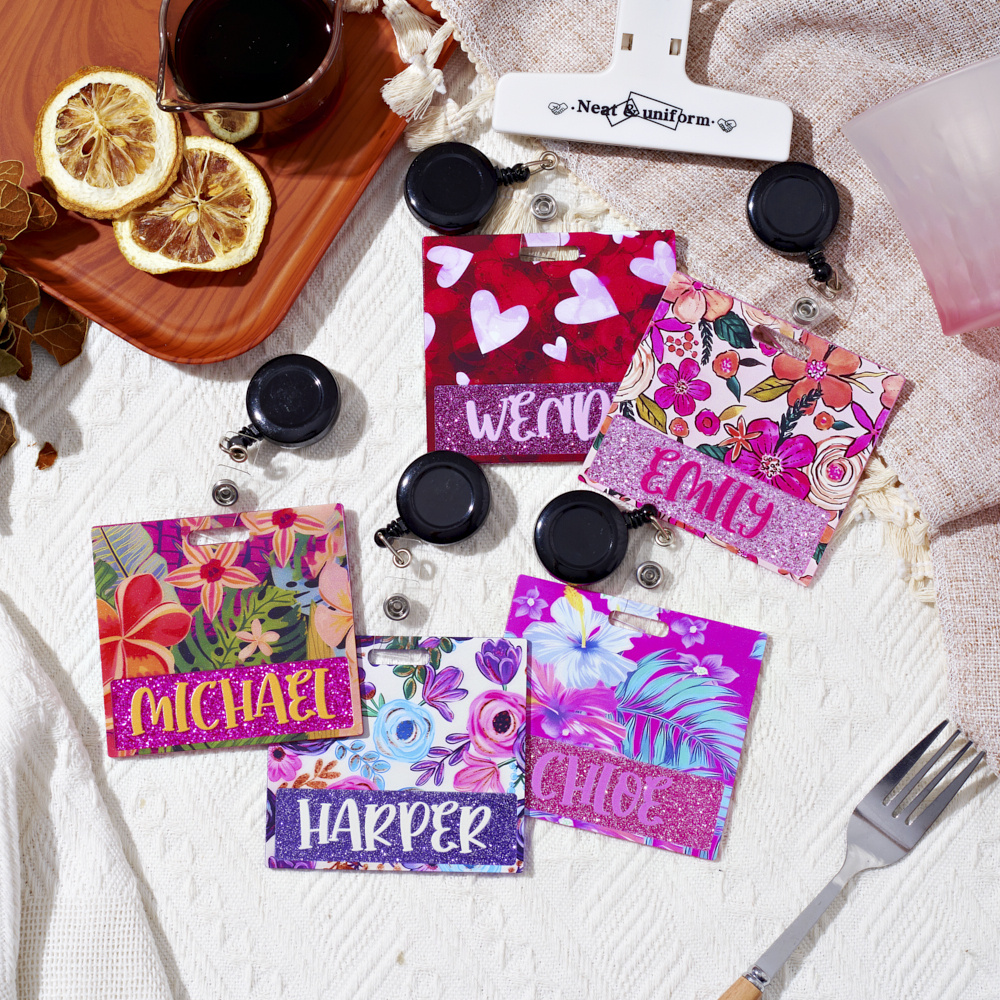 

Personalized Acrylic Name Tags With - Customizable, Mixed Colors