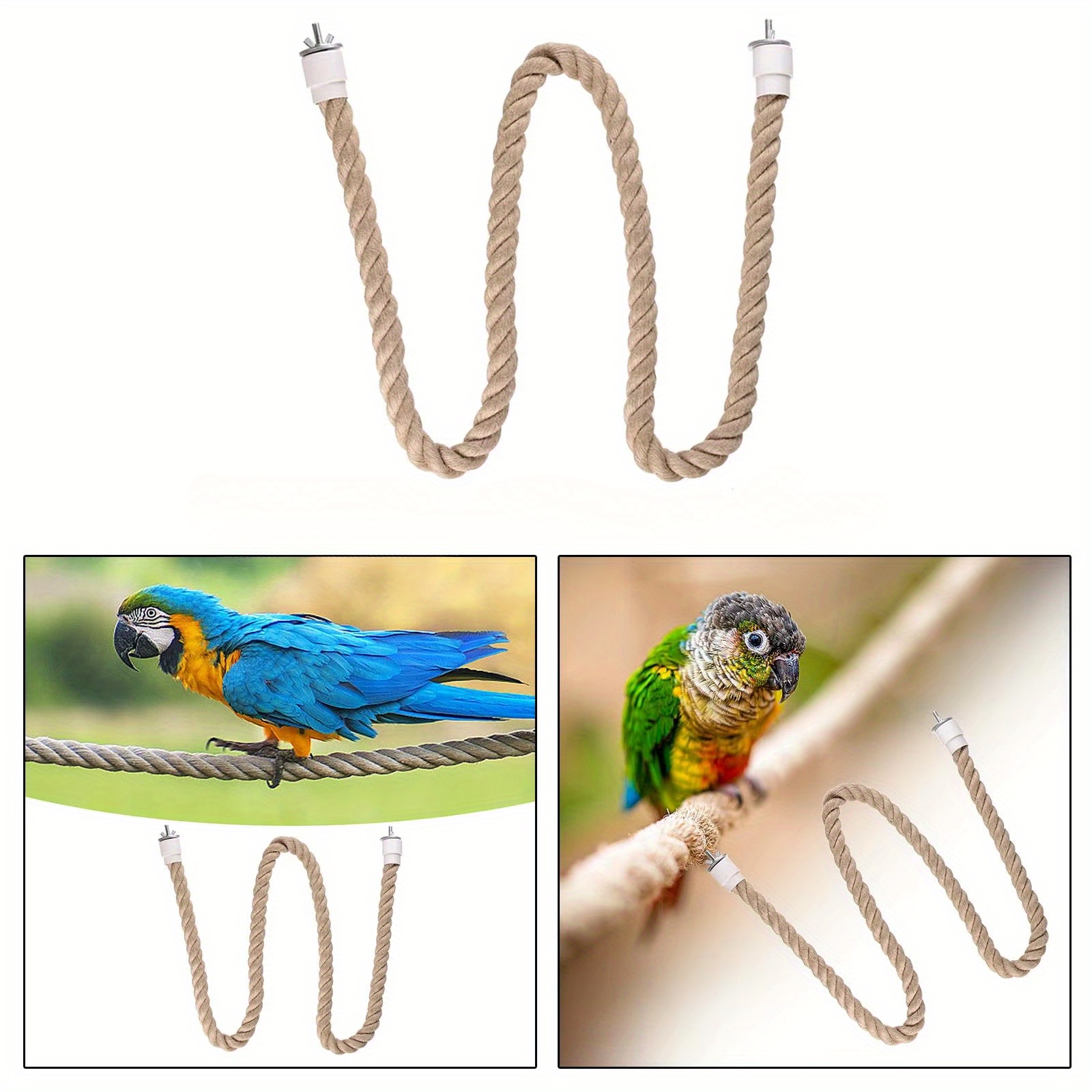 durable hemp rope bird perch climbing toy Temu United Kingdom