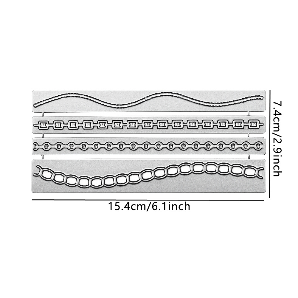 TEMU Chain Border Metal Cutting Dies, Embossing Diecut For Diy Card Making Scrapbooking Crafting Supplies, Template Mould, Photo Album Paper Die Cuts