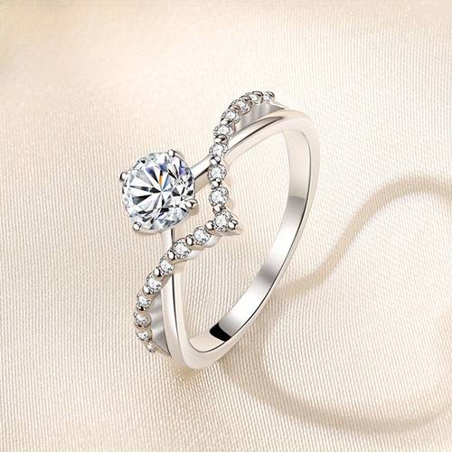 item picture 1pc 1 carat moissanite ring 925 silvery shaped synthetic transparent white college theme fashion jewelry ideal christmas gift for