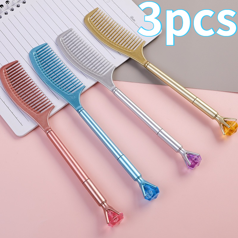 TEMU 3-pack Creative Comb Pens - Pen Are Random. Unique And Fun Writing Tools For School Supplies And Office Use. Ideal As Signature Pens And Gifts
