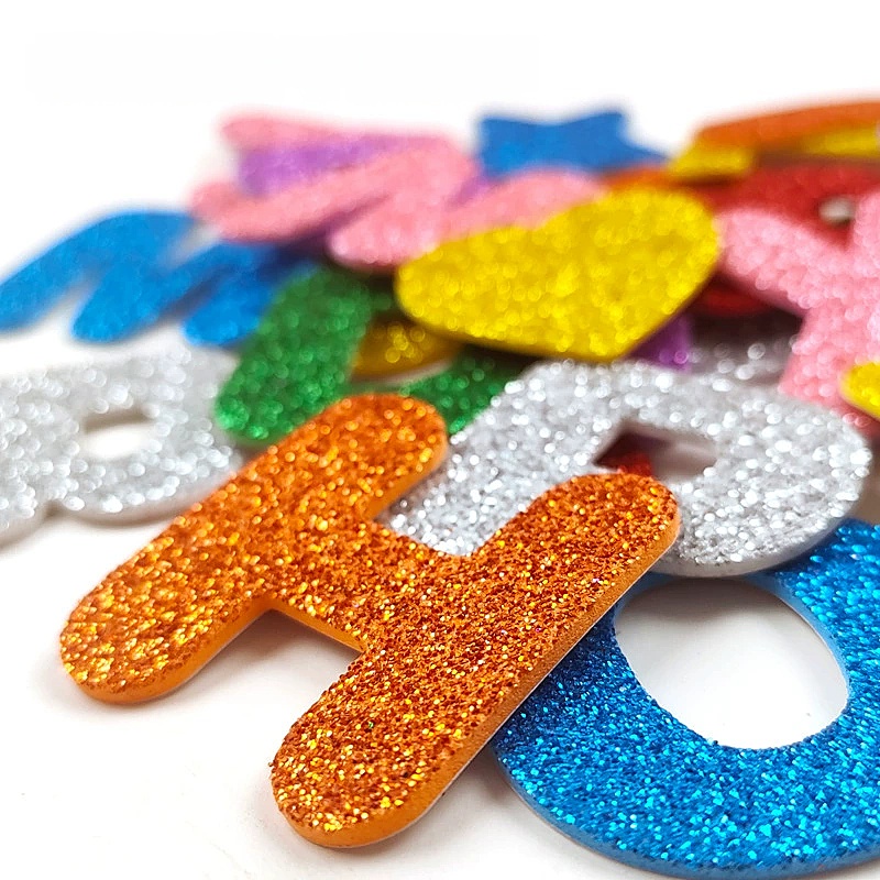 78pcs Glitter Foam Letter Stickers for DIY Crafts & Decor