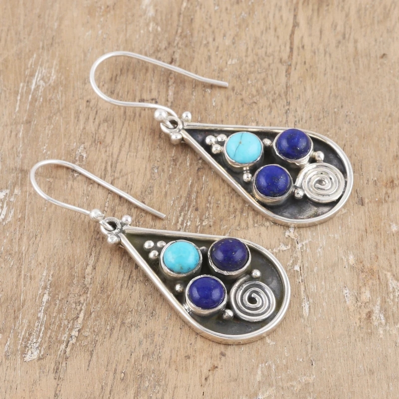 Women's Elegant Synthetic Turquoise Earrings