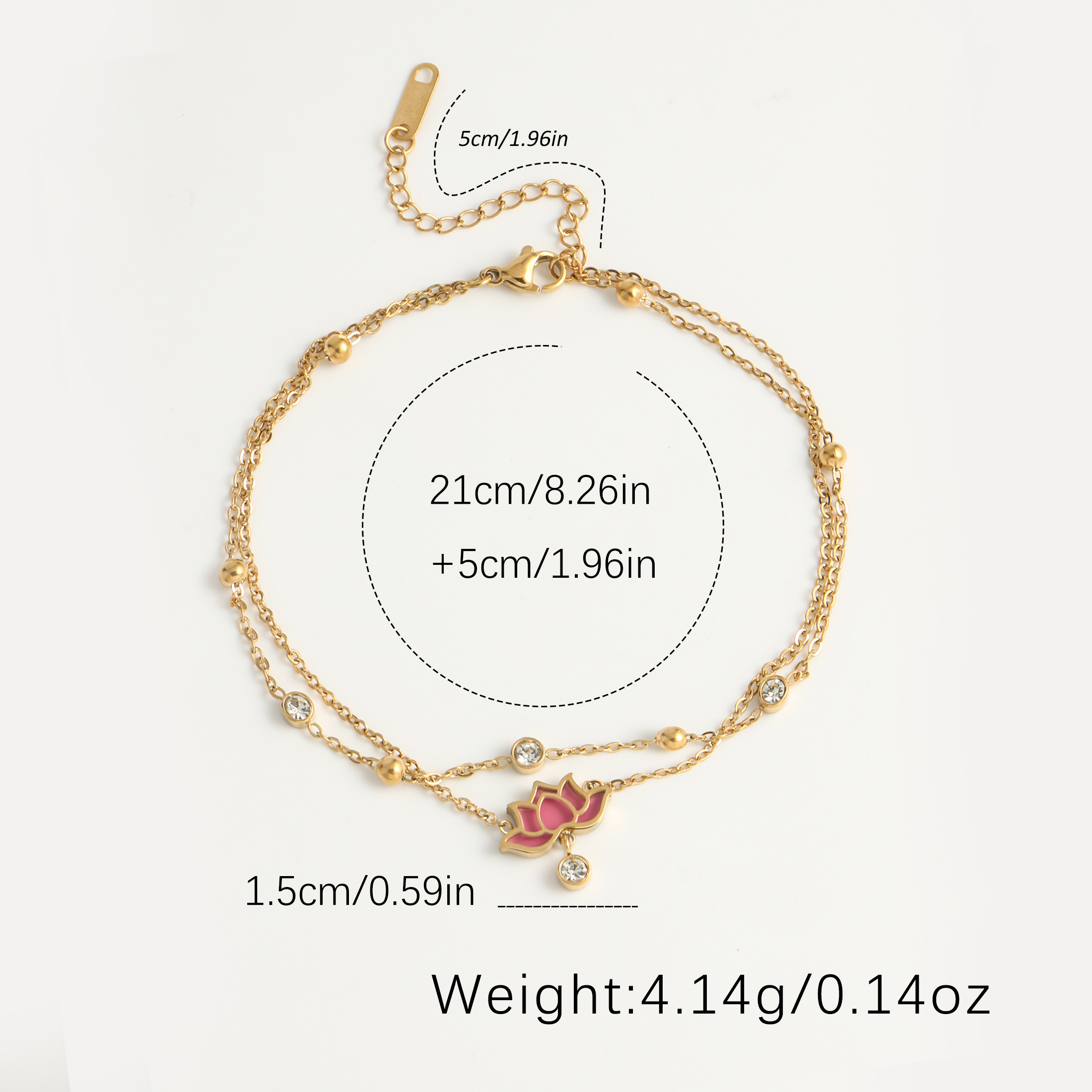 Simple Elegant Lotus Decoration Anklet, Daily Wear