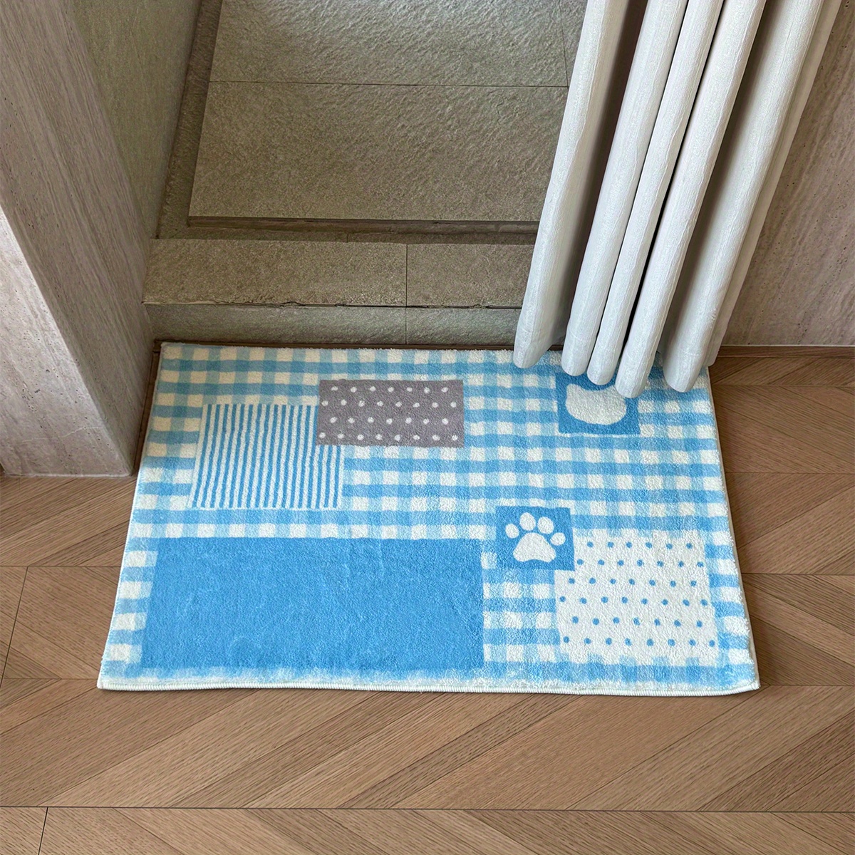 1pc of imitation cashmere 1000g m density 1cm thickness 50x80cm 19 7x31 5 inches a plaid pattern carpet suitable for living room bedroom bedside long rug soft and fluffy carpet cute home decoration carpet ideal as a holiday gift for Product details 7