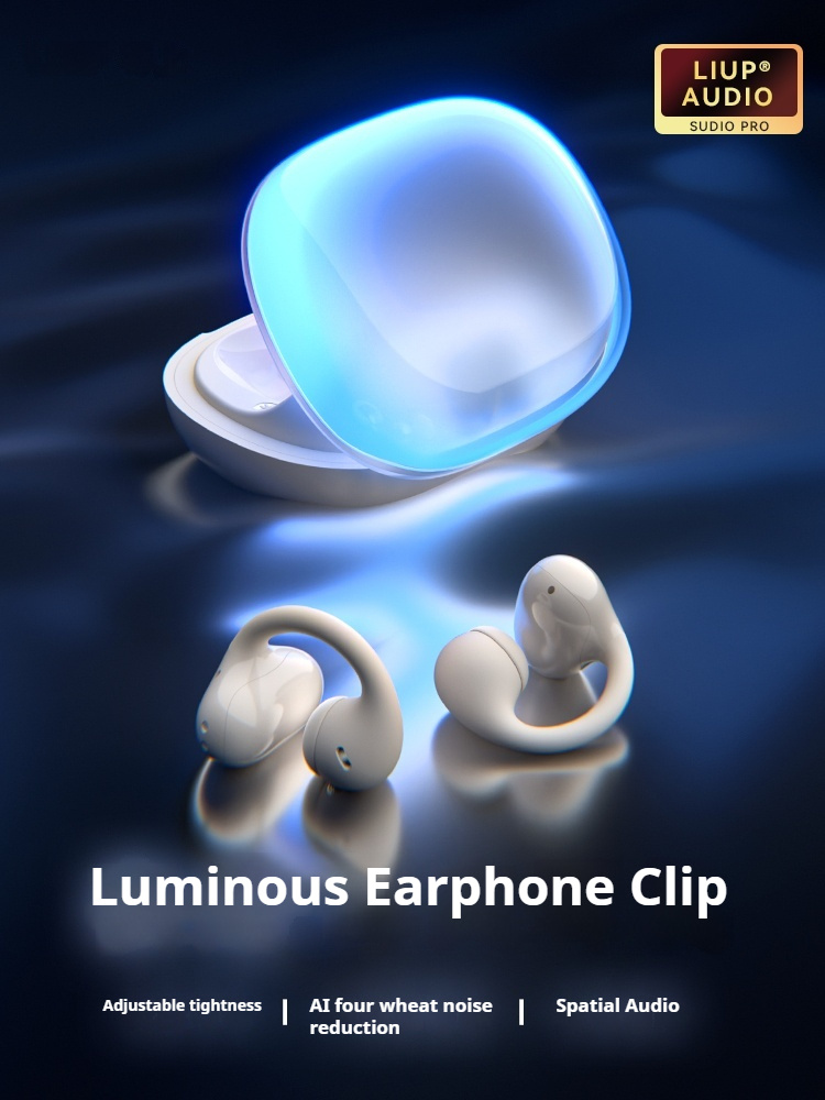 wireless clip on open ear headphones with smart noise cancelling   sand sports earphones usb charging for running workout Product details 0