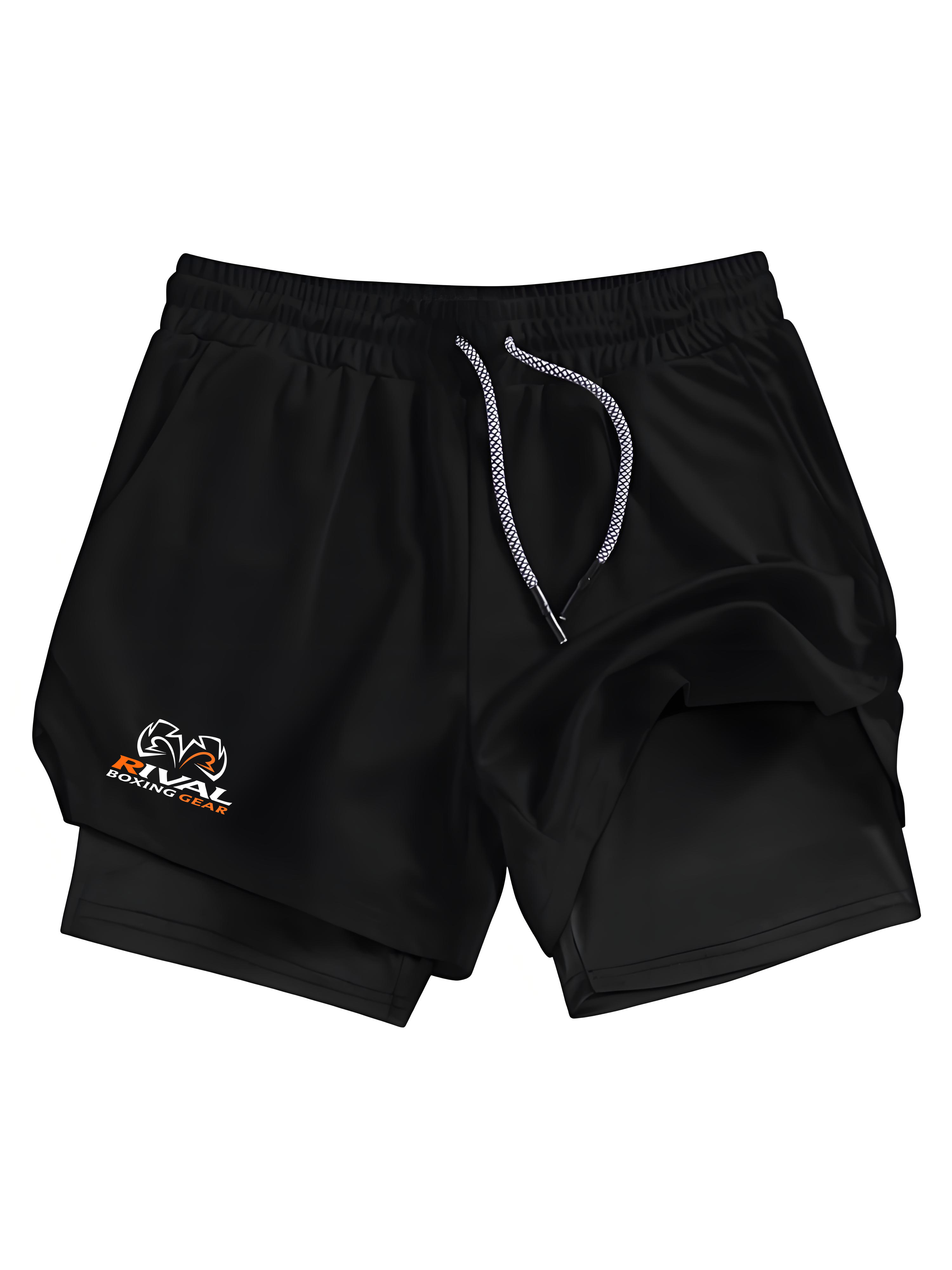 pantalones cortos deportivos de   rápido para hombre con estampado del logo   gear - pantalones cortos casuales   transpirables con bolsillos,   regular para gimnasio, entrenamiento y   casual, pantalones cortos de gimnasio, ropa de entrenamiento, diseño deportivo