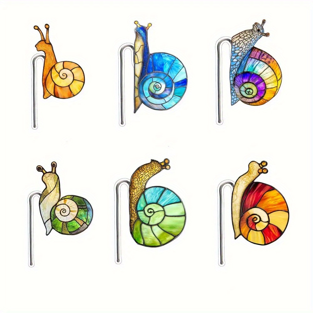 TEMU 2d Flat, [2d Flat] 2d Flat 6pcs Acrylic Snail Potted Plant Decor, Flowerpot Ornament Inserts, Courtyard Decoration, Planter Decor Inserts, Sign