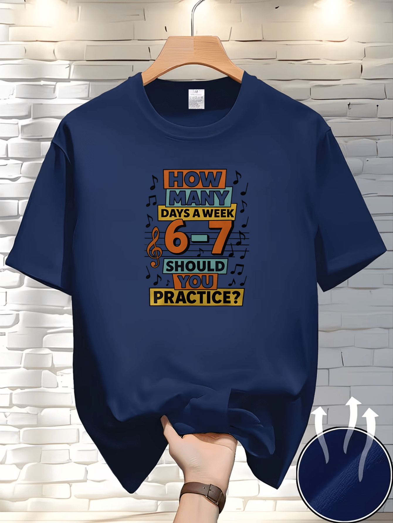 T-shirt a maniche corte girocollo casual sportiva alla moda comoda versatile e ampia con stampa di meme di pianoforte in stile musicale nuovo, divertente e strano per l'estate