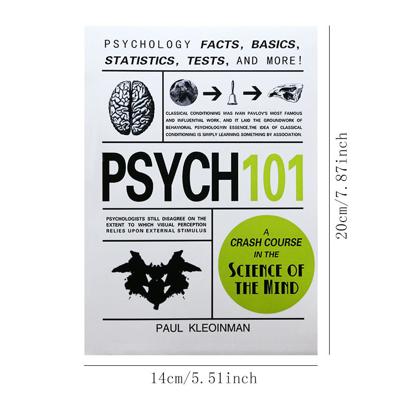 Psych 101: Comprehensive Crash Course in Psychology Book - Authoritative Intro Guide with Facts, Stats, Tests for Students, Professionals & Self- - Ideal Psychology Resource for Mental Growth & Holiday Learning Gift