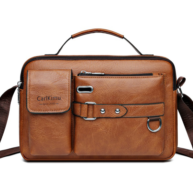 Men's Crossbody Bag - Retro Texture Multi Color Multi Layer Men's Bag For Tablets, Documents, Wallet Easy To Hold, Shoulder And Back Dual Use Convenient And Flexible [zipper Random]