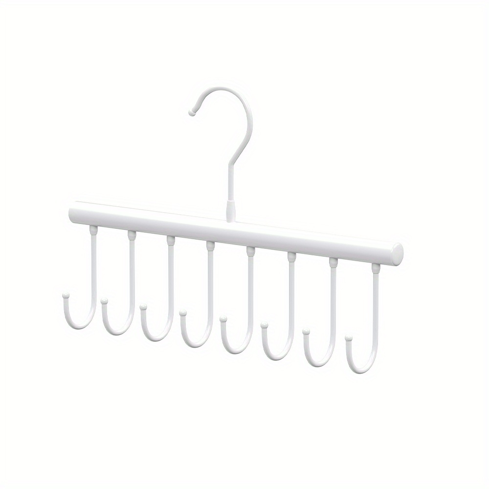 8 Hooks Hanger Stainless Steel Storage Hangers Home Wardrobe Additions Rotatable Multifunctional Clothes Organizer For Underwear Belt Tie, Space Hat Storage Racks Scarf Organizer Men Tie Belt Hangers