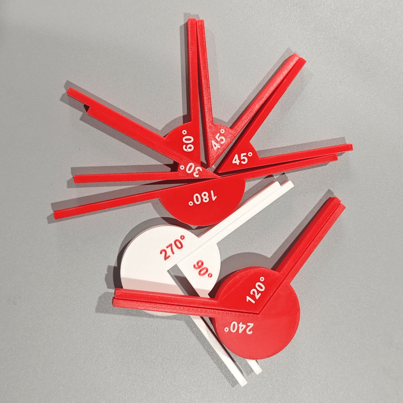 E-shop 1 Set/9-teiliges Lehrwerkzeug-Set 30°/60°/90°/45°/120°/180°/270° Mathematik-Winkel-Anzeige, geometrische Winkelmessgeräte, Lernhilfen für die