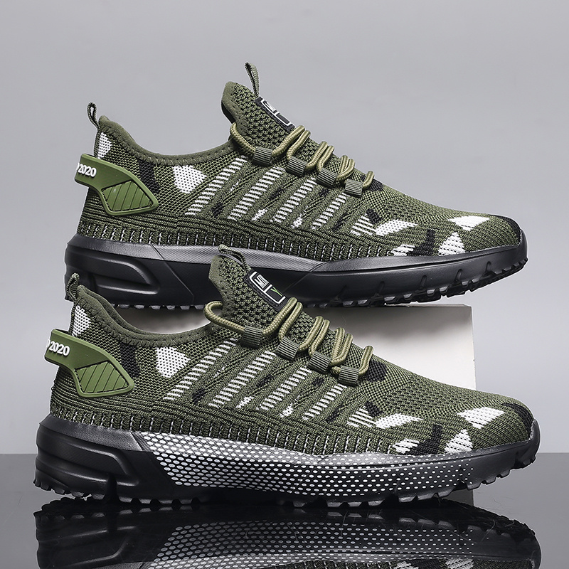 Men's Breathable Lightweight Low-Top Lace-Up Sneakers for Outdoor