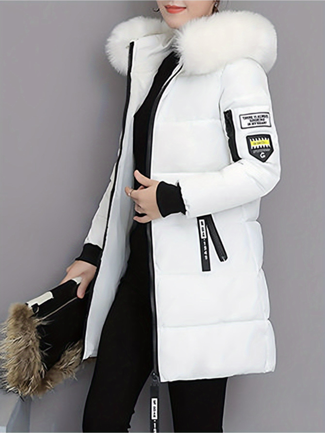 Plus Size Womens Winter Coat Elegant Minimalist Long Jacket