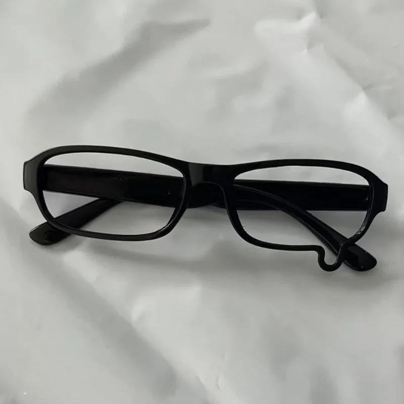 E-shop Y2K Linsenlose Cosplay Brille, Neutraler Wassertropfenförmiger Rahmen, Robustes PC-Material und Scharnier-Design Stil Dekorative Ergänzungen,