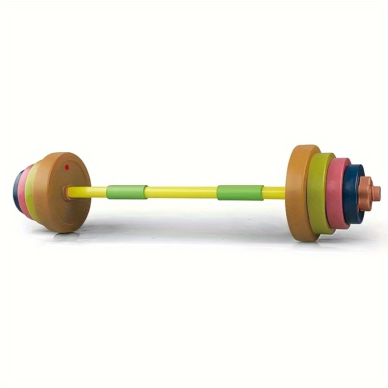 Adjustable Colorful Weight Barbell - Multi-Color ABS Weight Bar with Adjustable Plates, Ideal for Home Gym and Exercise, Exercise Equipment|Adjustable Weight Bar|Durable Construction, Weightlifting Barbell