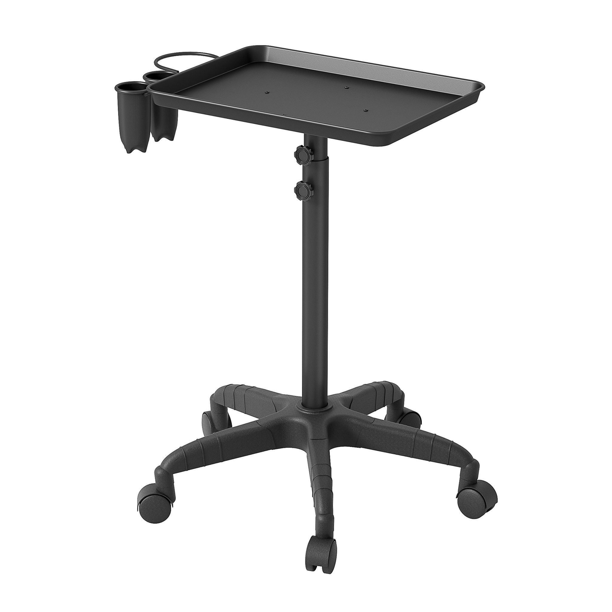 Image of Height-adjustable Hairdressing Trolley, Smooth Rolling Beauty Cart With Lockable Casters, Large Capacity Anti-corrosion Salon Trolley, Stable Multipurpose Salon Carts For Barber Shop Beauty Use