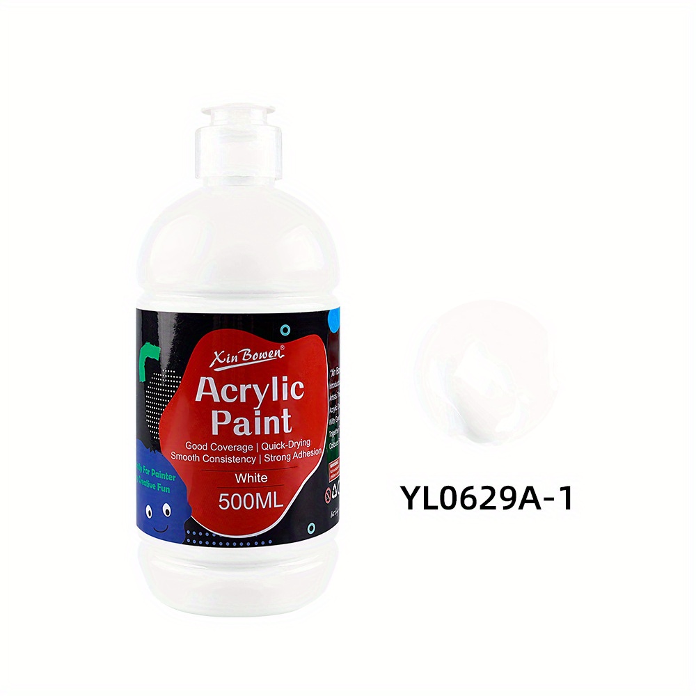 Image of Premium Acrylic Paint 14 Colors In 500ml Bottles, Thick & Opaque Coverage For , Outdoor Sketching, Canvas Painting, Wall Murals, And Crafts (artists, Students, Hobbyists)