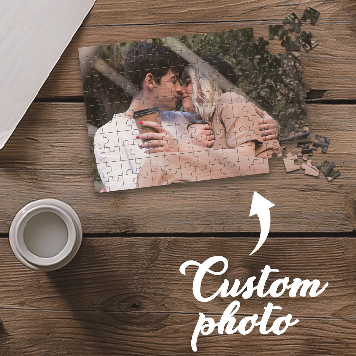 

Custom Photo Puzzle, 1pc - Personalized Wooden Jigsaw For Family , Ideal For Weddings, Parties, Anniversaries, Christmas, Valentine's Day & New Year Gifts