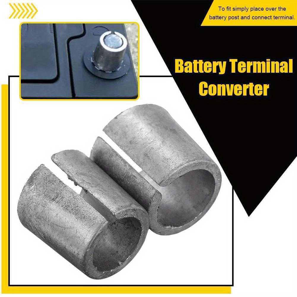 TEMU 2pcs Set Of Car Battery Terminal Adapters For Positive Posts