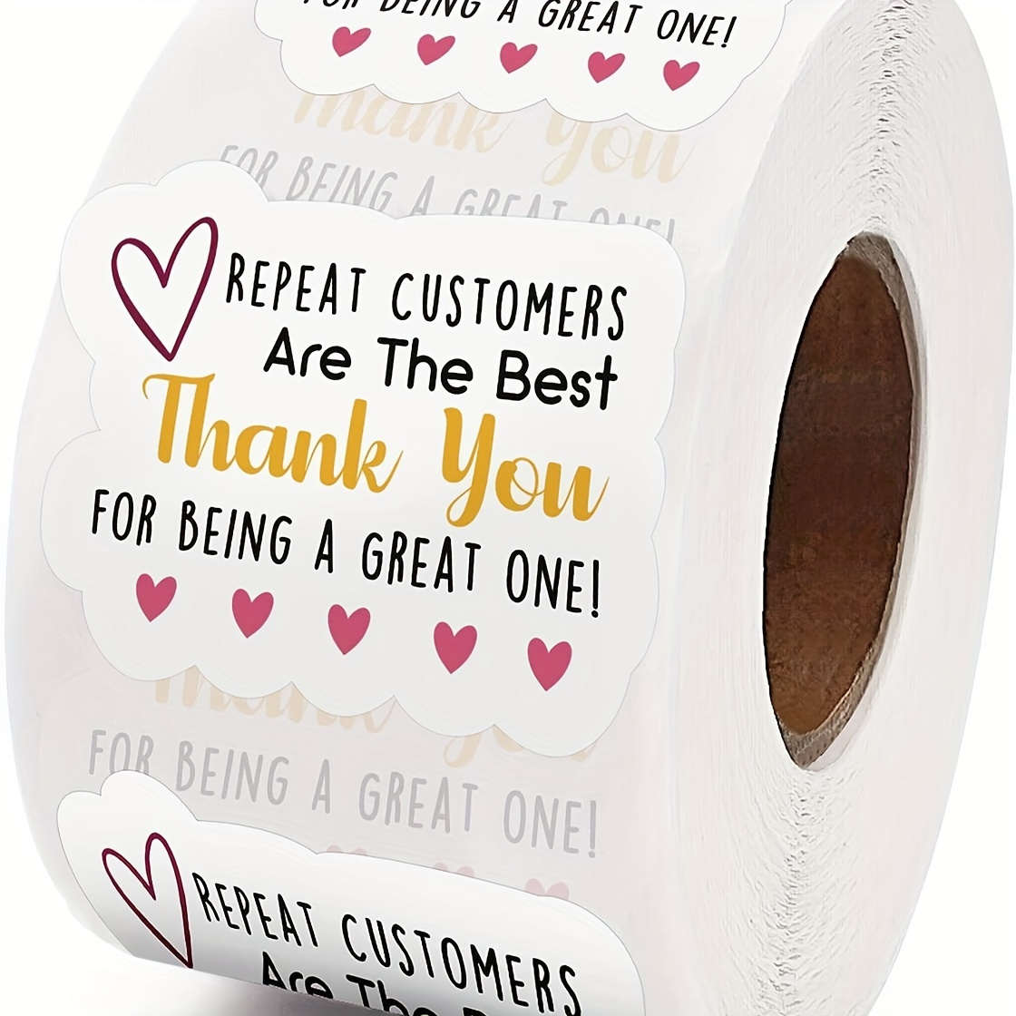 TEMU 200 Stickers That Say "repeat Customers Are The Best, Thank You" Featuring Messages Of Gratitude, Suitable For Small Shops, Businesses, Envelope