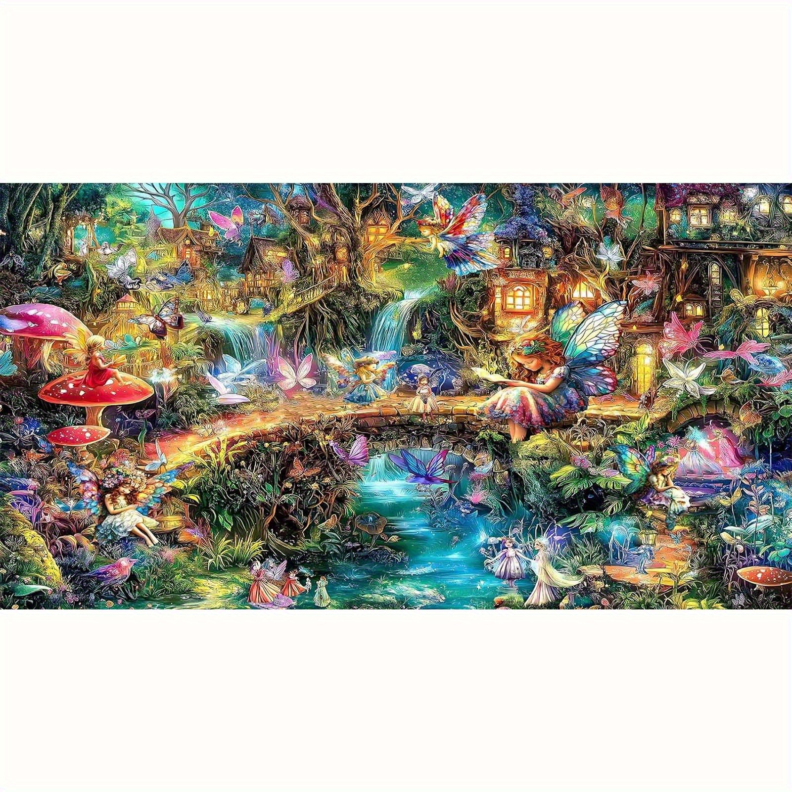 Image of Adult 5d Diy Large Diamond Painting Kit, 27.6x 15.8inch/ 70x 40cm Forest Round Full Kit, Suitable For Home Wall Decoration, Mother's Day, Father's Day, Christmas, And Birthday Gifts