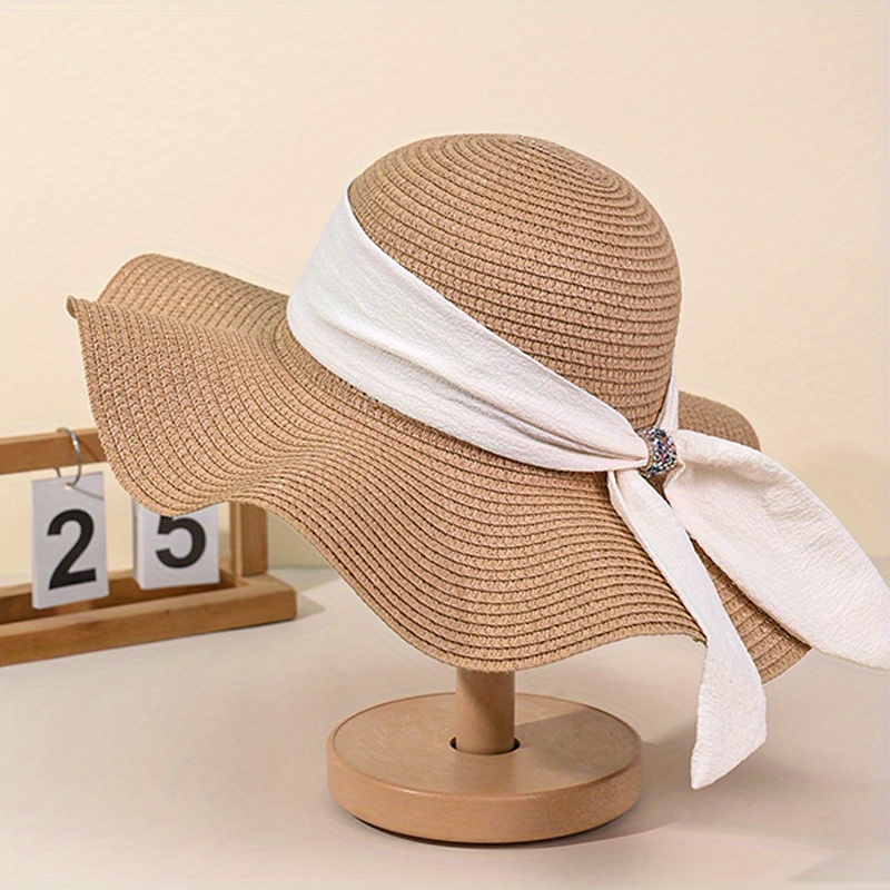 ladies summer empty hat sun hat face covering Temu