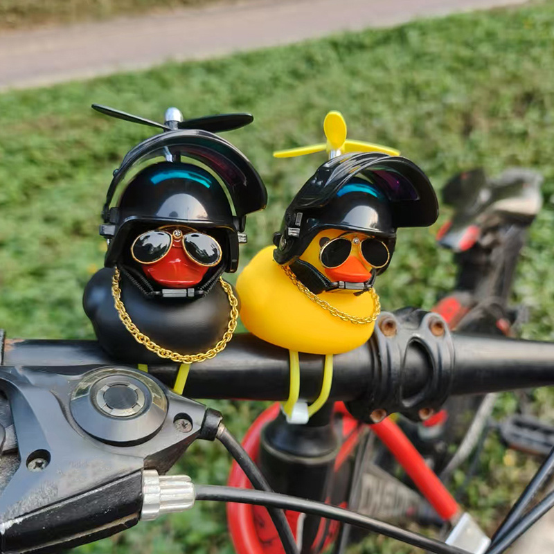2pcs cute rubber duck handlebar decorations propellers Temu Bahrain