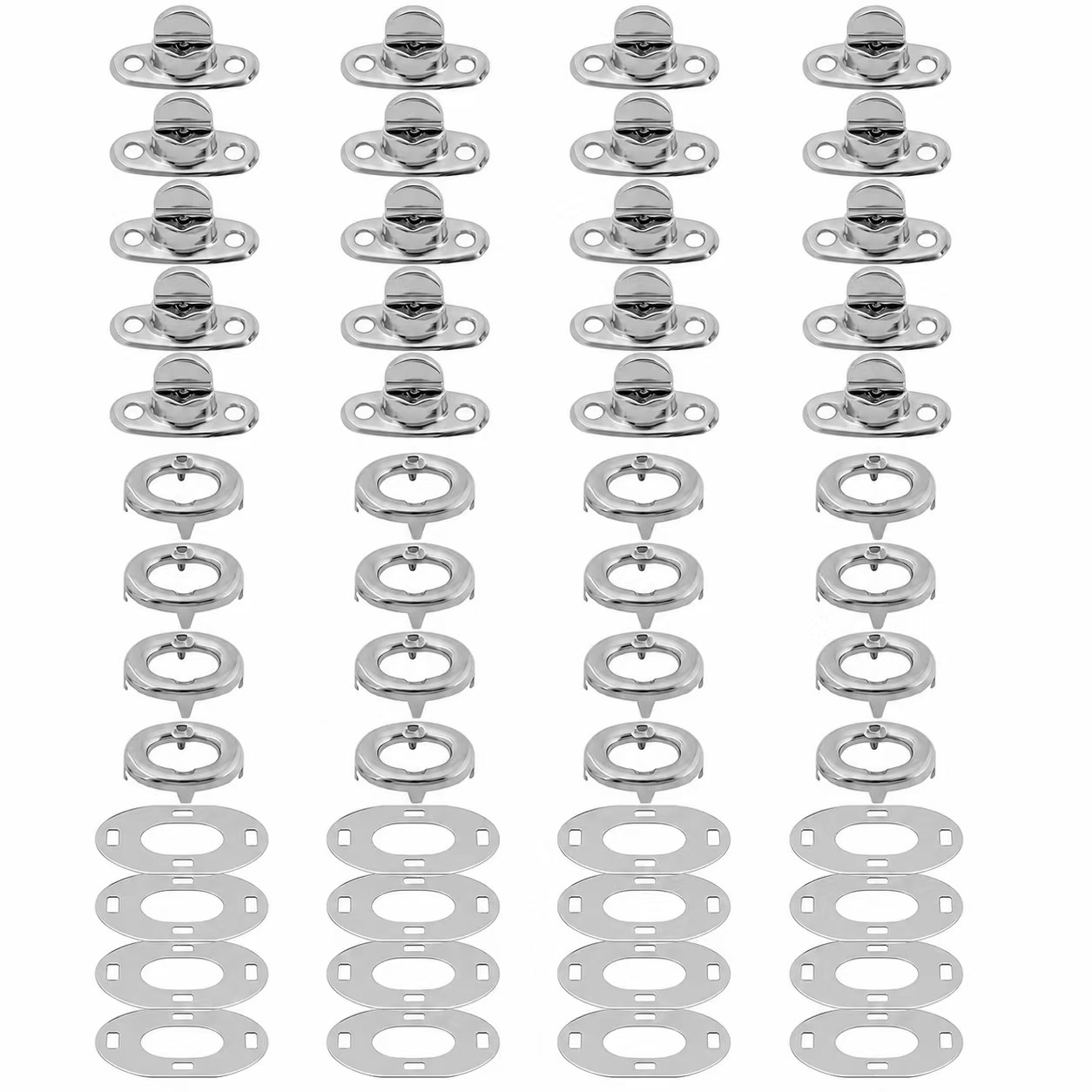 TEMU 10/20 Sets de clous à œillets à bouton rotatif pour bâche, fixations marines, vis de montage à bouton rotatif, accessoires pour bâche, solutions