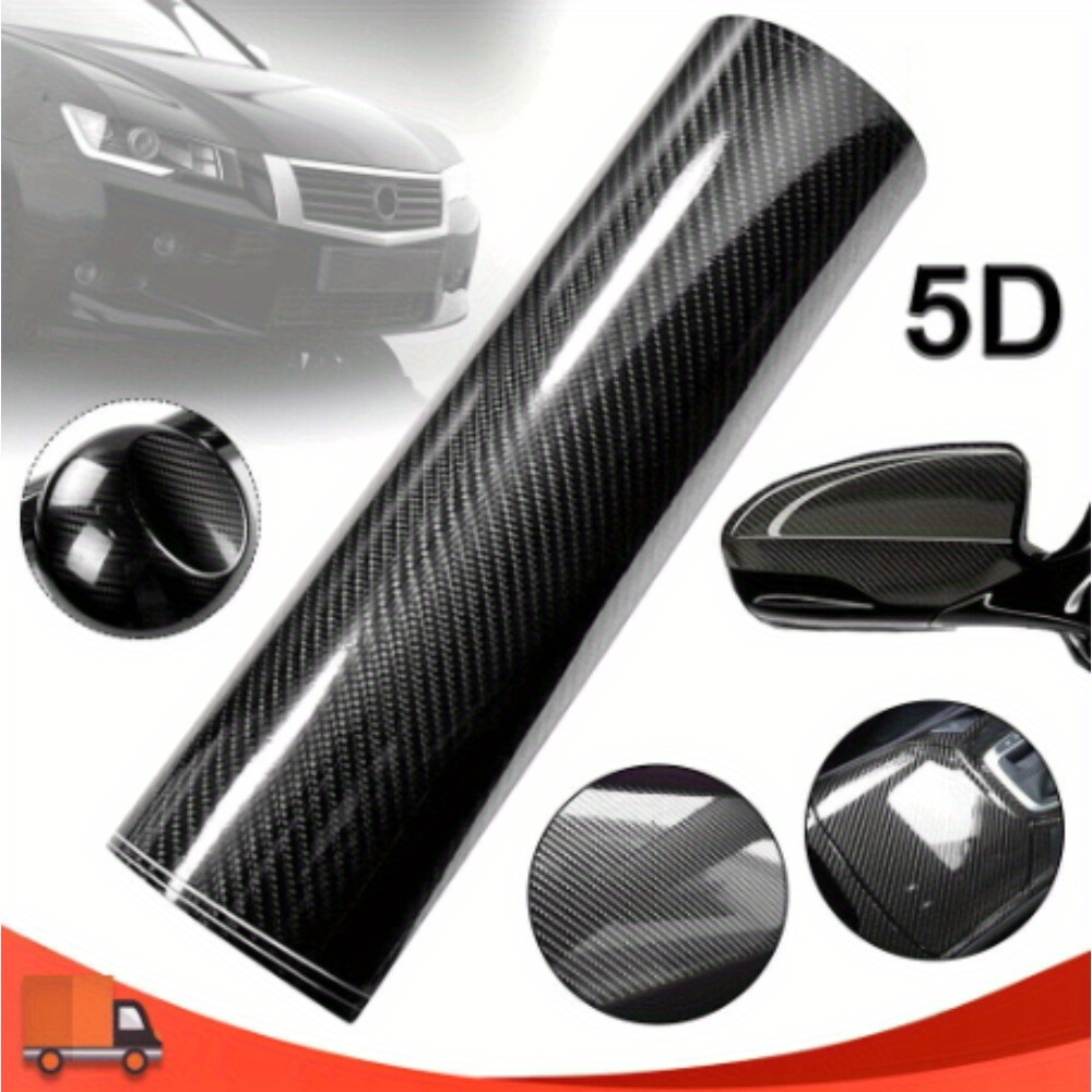 1pc 50*152cm High Brightness 5d Carbon Fibre Colour Change Film Glossy Car Carbon Fibre Sticker Interior Decal, Car Sticker, Car Interior Sticker